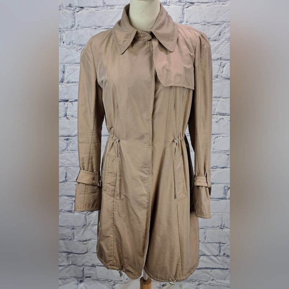 Brunello Cucinelli Women's Trench Coat Jacket Nylon Silk Cashmere Size XL / 46